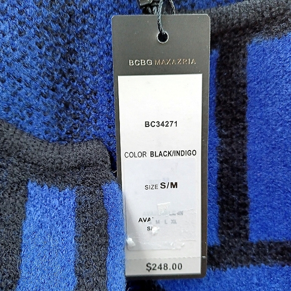 BCBGMaxAzria Geometric Sweater Cape Vest Shawl Ruana Wrap Poncho Cardigan NWT - Picture 10 of 12